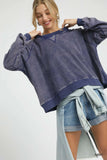 Edgy Mineral Wash Terry Sweatshirt