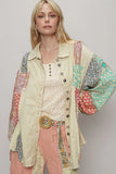 Bohemian Patchwork Oversized Blouse