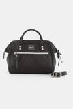 Waterproof Canvas Removable Strap Handbag - Black