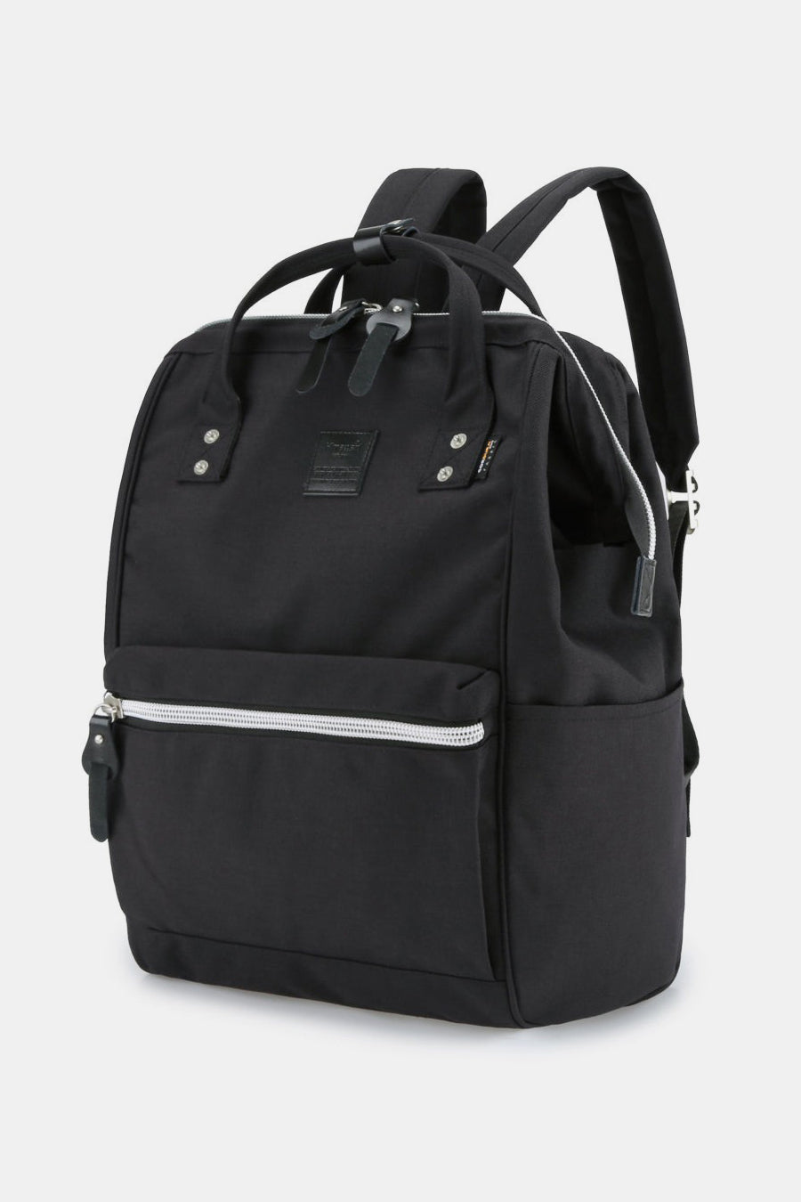 Waterproof Design Arcuate Shoulder Strap Backpack Bag with Handles - Black