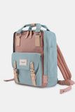 Contrast Waterproof Nylon Backpack Bag - Pink Lemonade