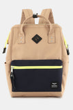 Contrast Waterproof Backpack Bag with Reinforced Edges - Sand