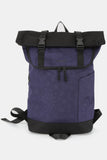 Contrast Waterproof Canvas Backpack Bag - Navy