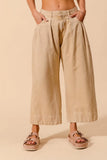 Mid Rise Wide Leg Chino Pants Featuring Pockets