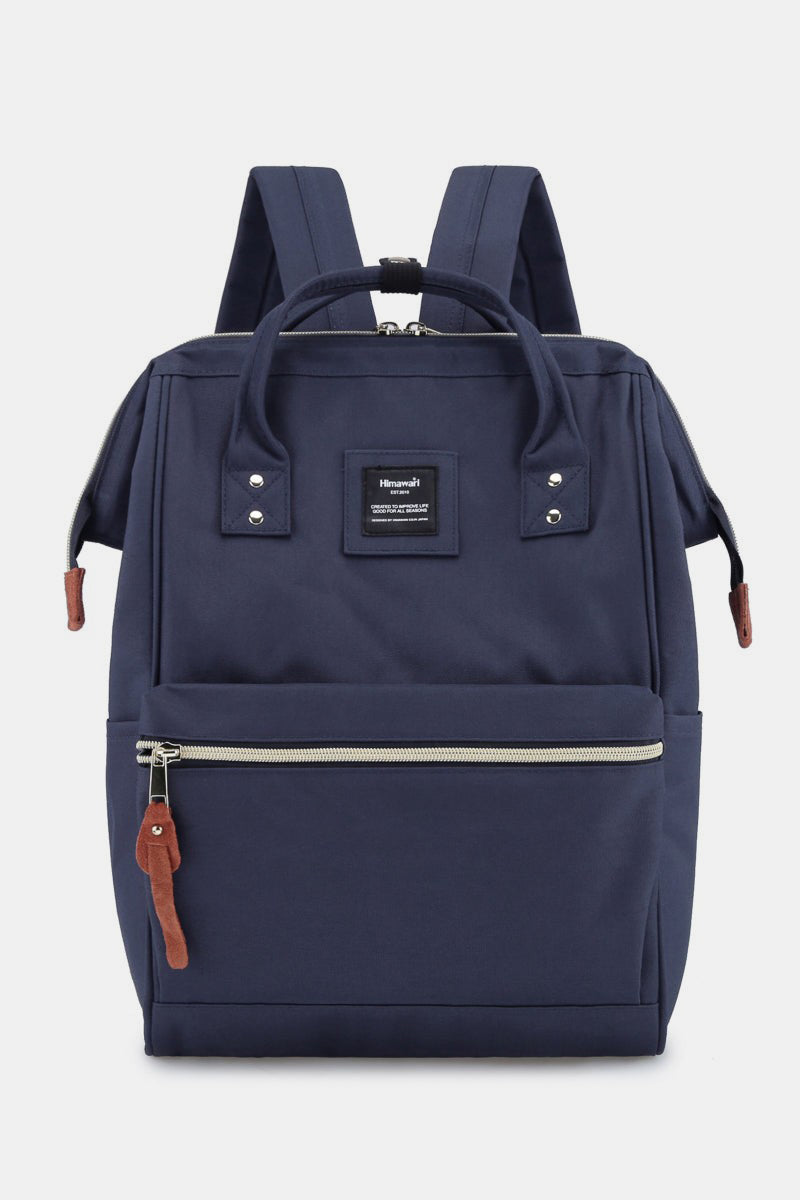 Waterproof Canvas Backpack Bag with Side Pockets - Olive