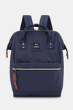 Waterproof Canvas Backpack Bag with Side Pockets - Olive