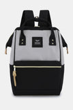 Waterproof Canvas Backpack Bag with Side Pockets - Rust