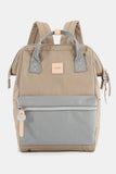Water Resistant Canvas Backpack Bag with Side Pockets - Lavender/Cr