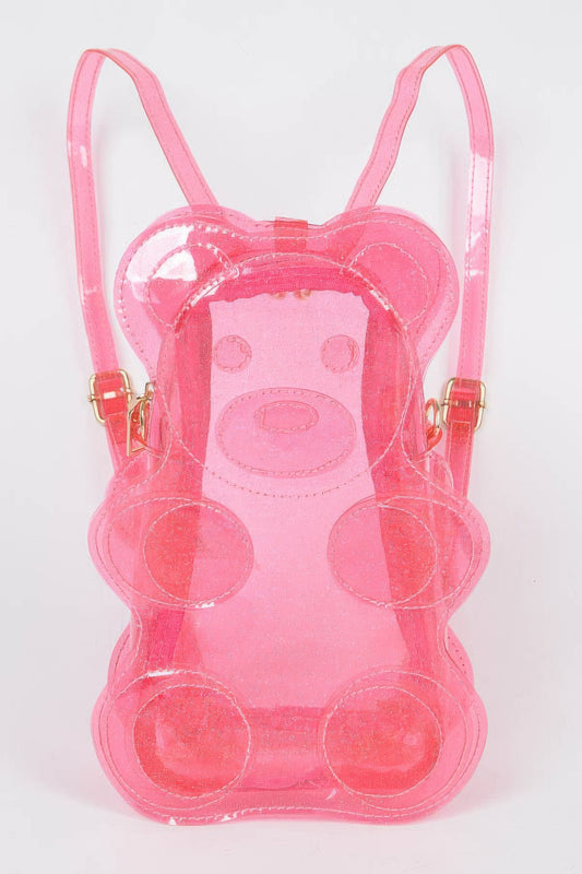 Clear PVC Bear Face Backpack