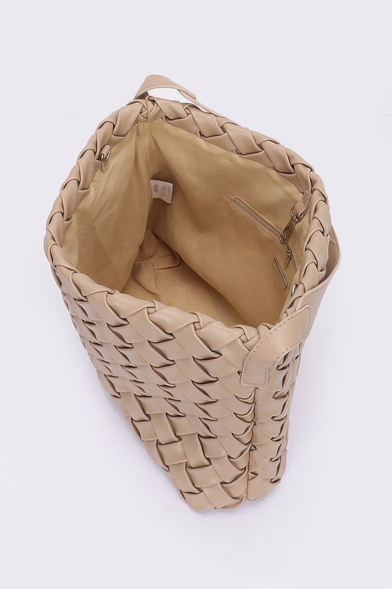 Braided Textured Faux Leather Shoulder Bag