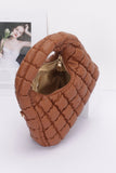 Modern Quilted Faux Leather Hobo Handbag