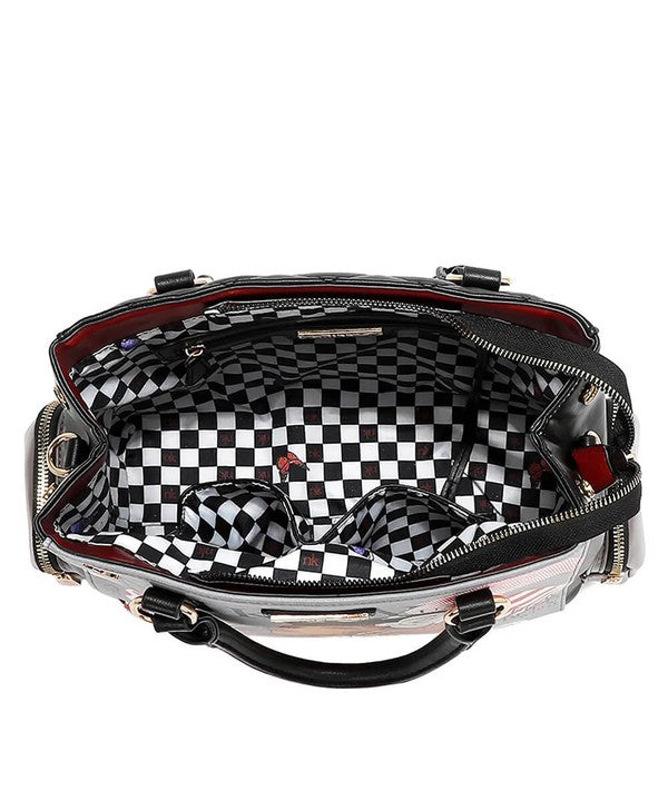 Eco-Leather Handbag with Side Pockets