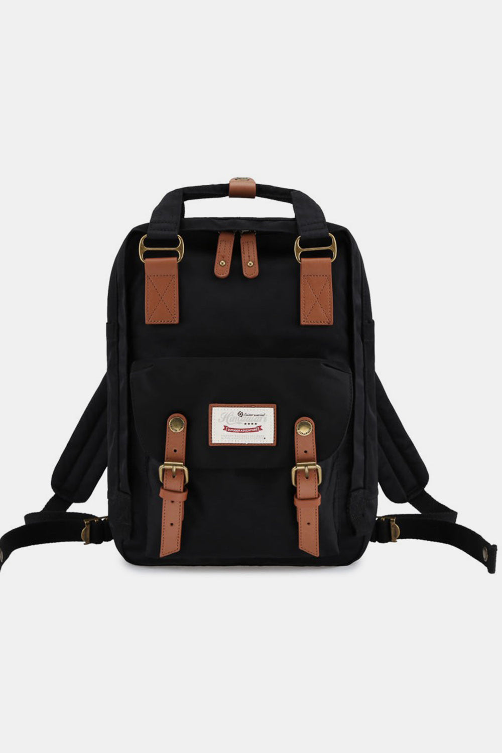 Contrast Waterproof Nylon Backpack Bag - Navy