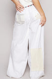 Mesh Star Patch Boho Wide Leg Jeans