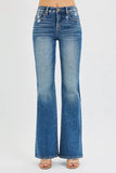 Full Size High Rise Tummy Control Flare Jeans