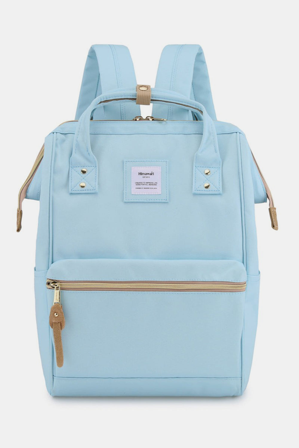 Waterproof Canvas Backpack Bag with Side Pockets - Grey