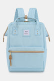 Waterproof Canvas Backpack Bag with Side Pockets - Grey