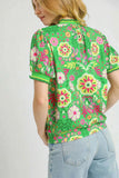 Botanical Puff Sleeve Blouse
