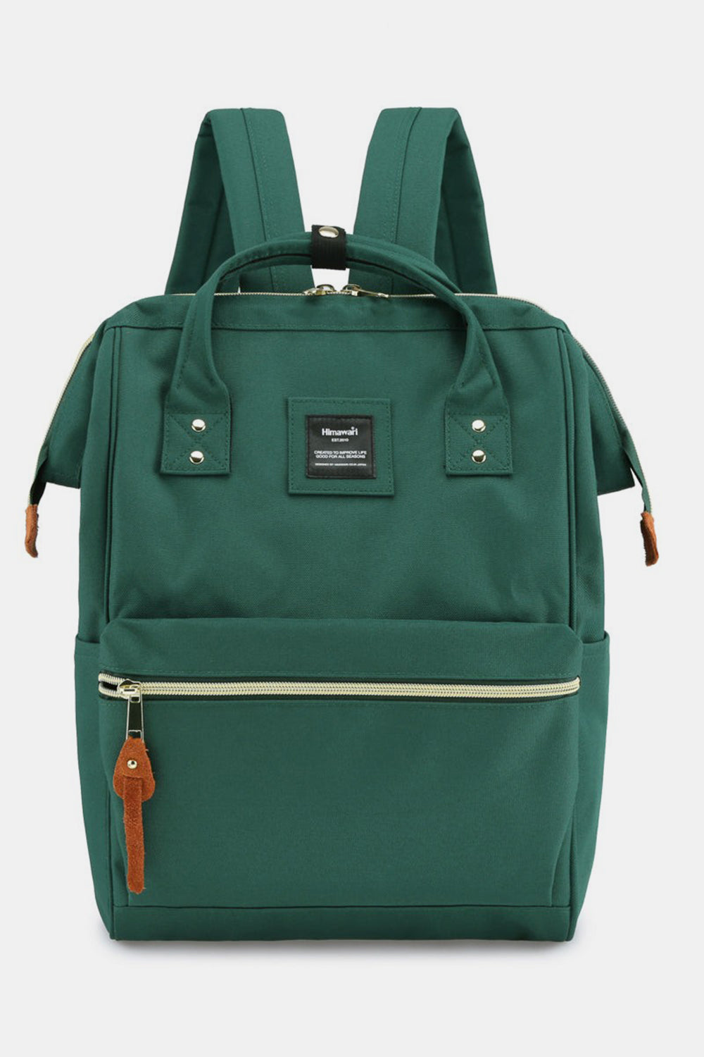 Waterproof Canvas Backpack Bag with Side Pockets - Yellow
