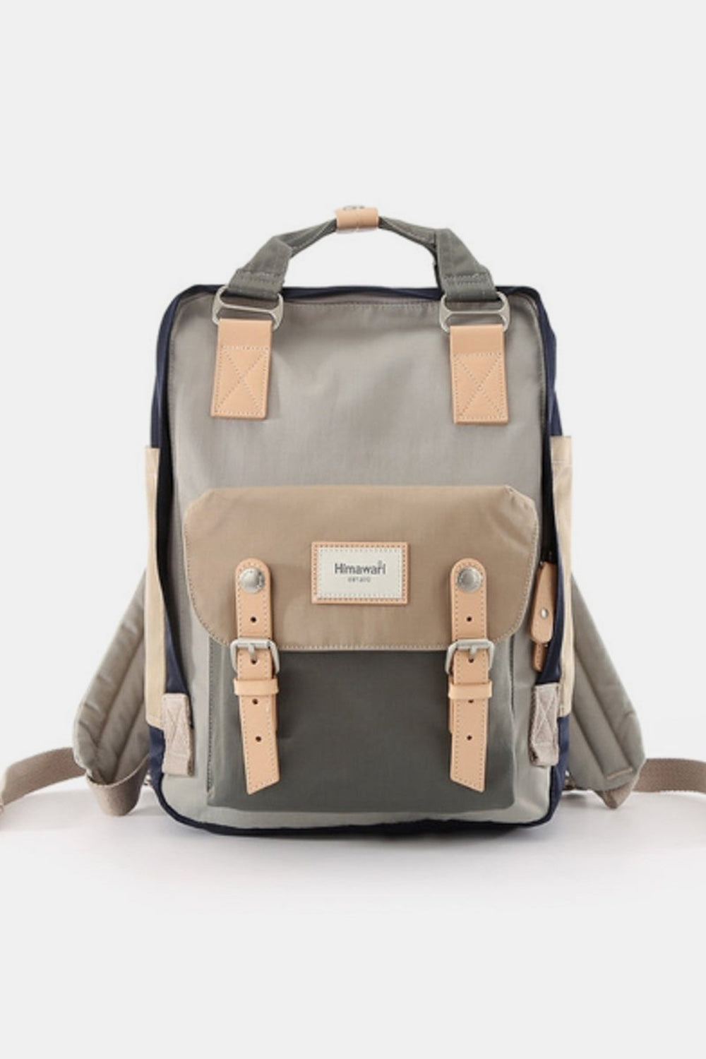 Contrast Waterproof Nylon Backpack Bag - Yellow