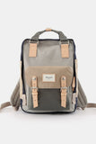 Contrast Waterproof Nylon Backpack Bag - Yellow