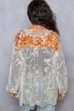Paisley Crochet Layered Blouse Shirt