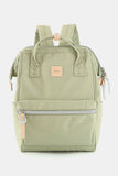 Water Resistant Canvas Backpack Bag with Side Pockets - Gray