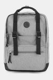 Waterproof Canvas Backpack Bag with Side Pockets - Gray