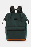 Waterproof Canvas Travel Backpack Bag with USB Port - Green