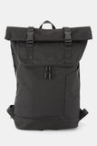 Contrast Waterproof Canvas Backpack Bag - Black