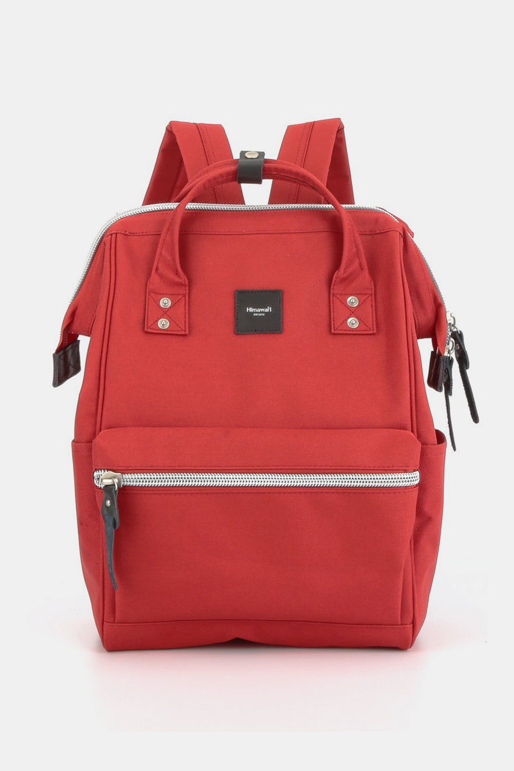 Water Resistant Canvas Backpack Bag with Side Pockets - Pistachio