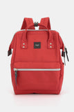 Water Resistant Canvas Backpack Bag with Side Pockets - Pistachio