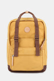 Waterproof Canvas Backpack Bag with Side Pockets - Yellow