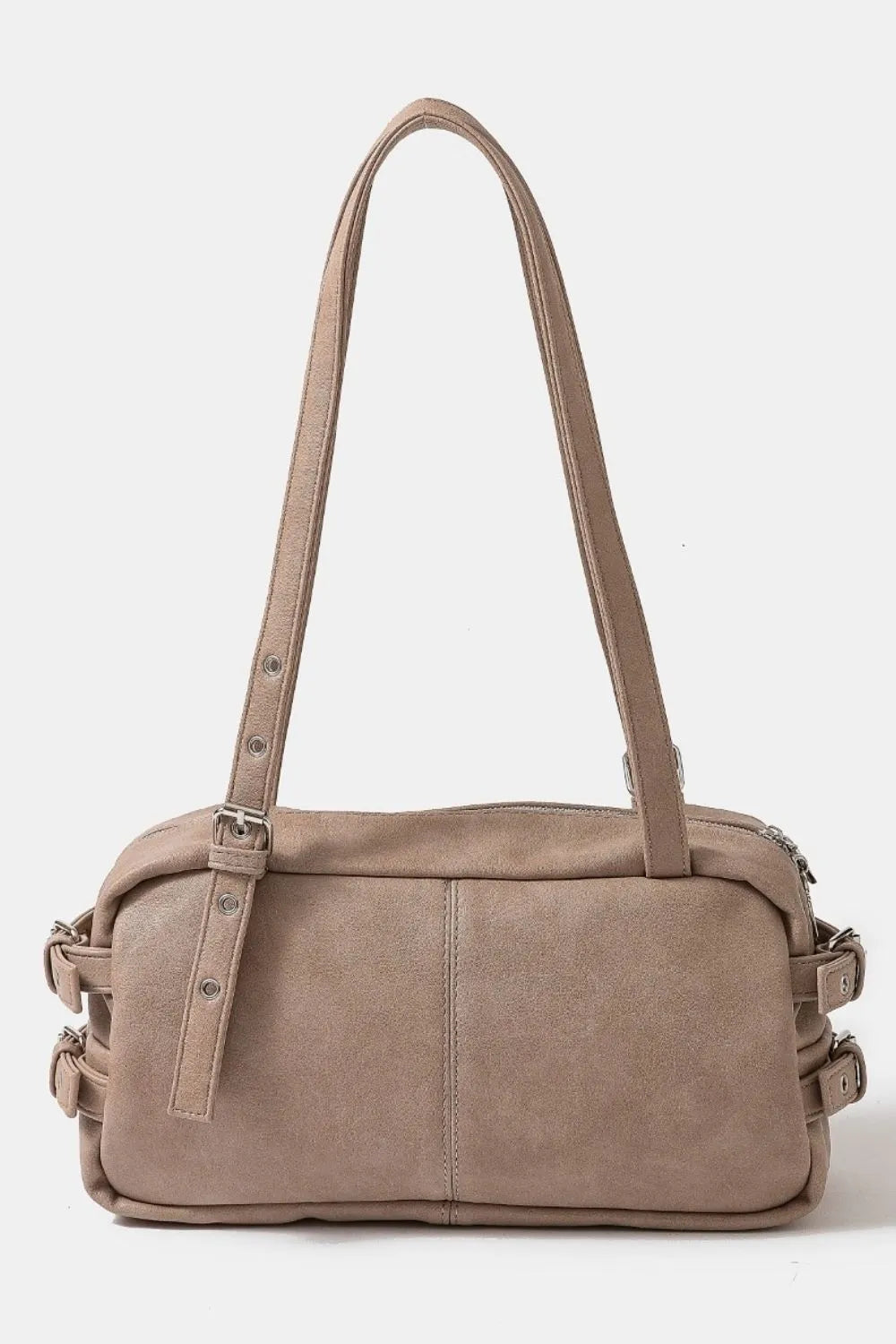 Elegant Buckle Strap Rectangular Shoulder Handbag