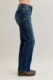 Full Size Seam Detail High-Waisted Straight Jeans