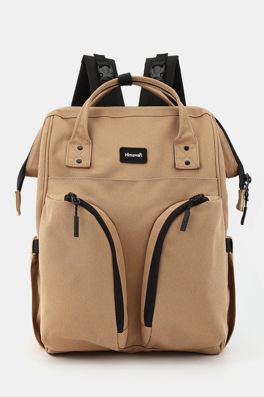 Waterproof Backpack Bag with Multilayer Pockets - Camel
