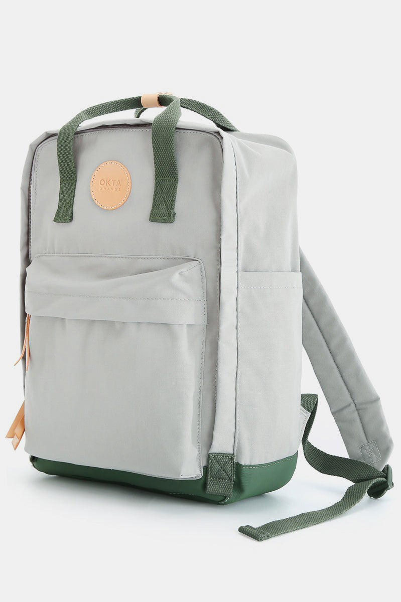 Waterproof Canvas Backpack Bag with Side Pockets - Teal