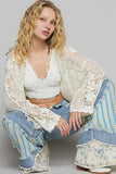 Boho Open-Front Crochet Sweater
