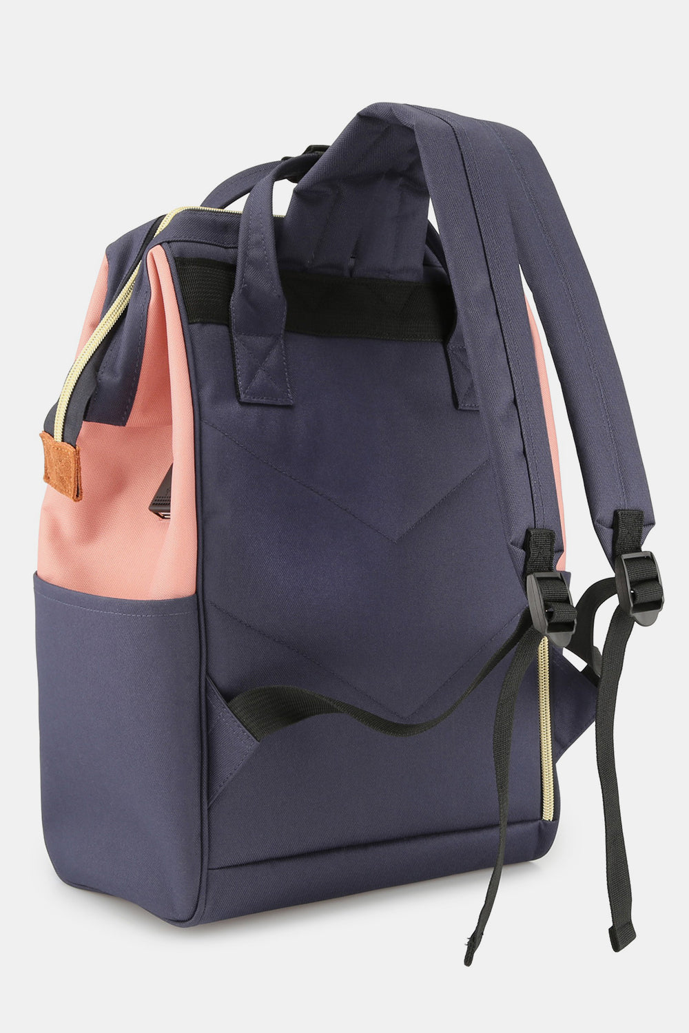 Waterproof Canvas Backpack Bag with Side Pockets - Grey/Black