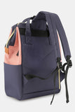 Waterproof Canvas Backpack Bag with Side Pockets - Grey/Black