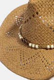 Western Fedora with Mixed Beaded Strap Hat