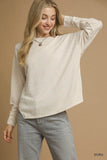 Textured Knit Long Sleeve Blouse