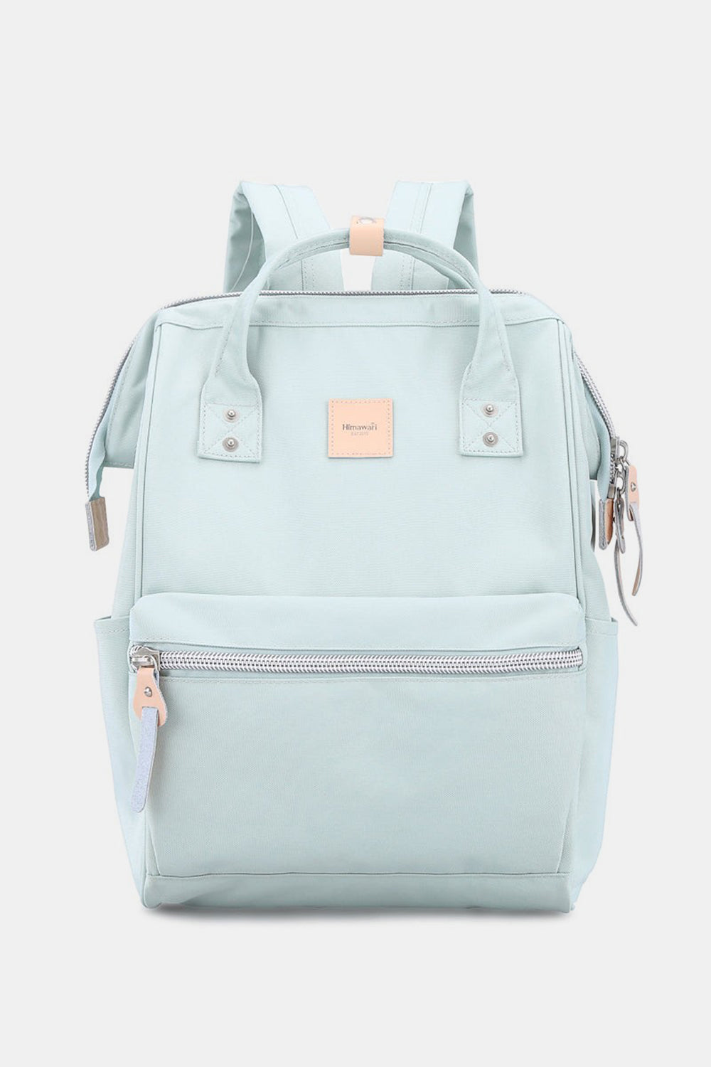 Water Resistant Canvas Backpack Bag with Side Pockets - Khaki