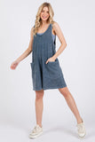 Low Scoop Neck Tank Washed French Terry Romper