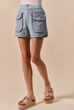 High-Waist Utility Cargo Walkshorts