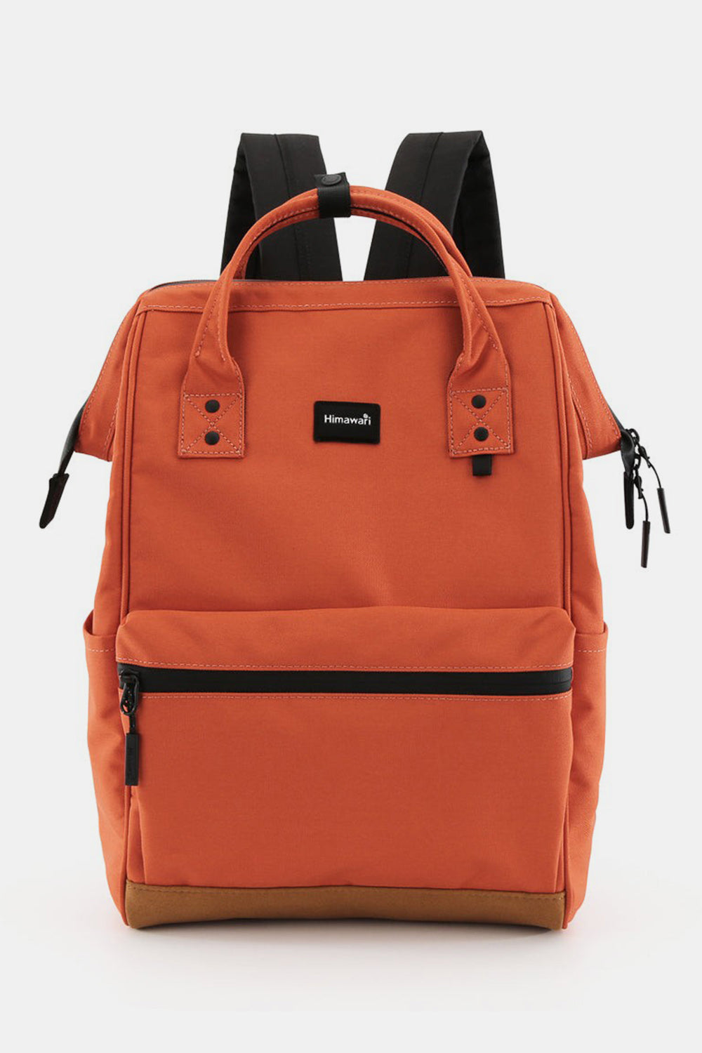 Waterproof Canvas Travel Backpack Bag with USB Port - Orange