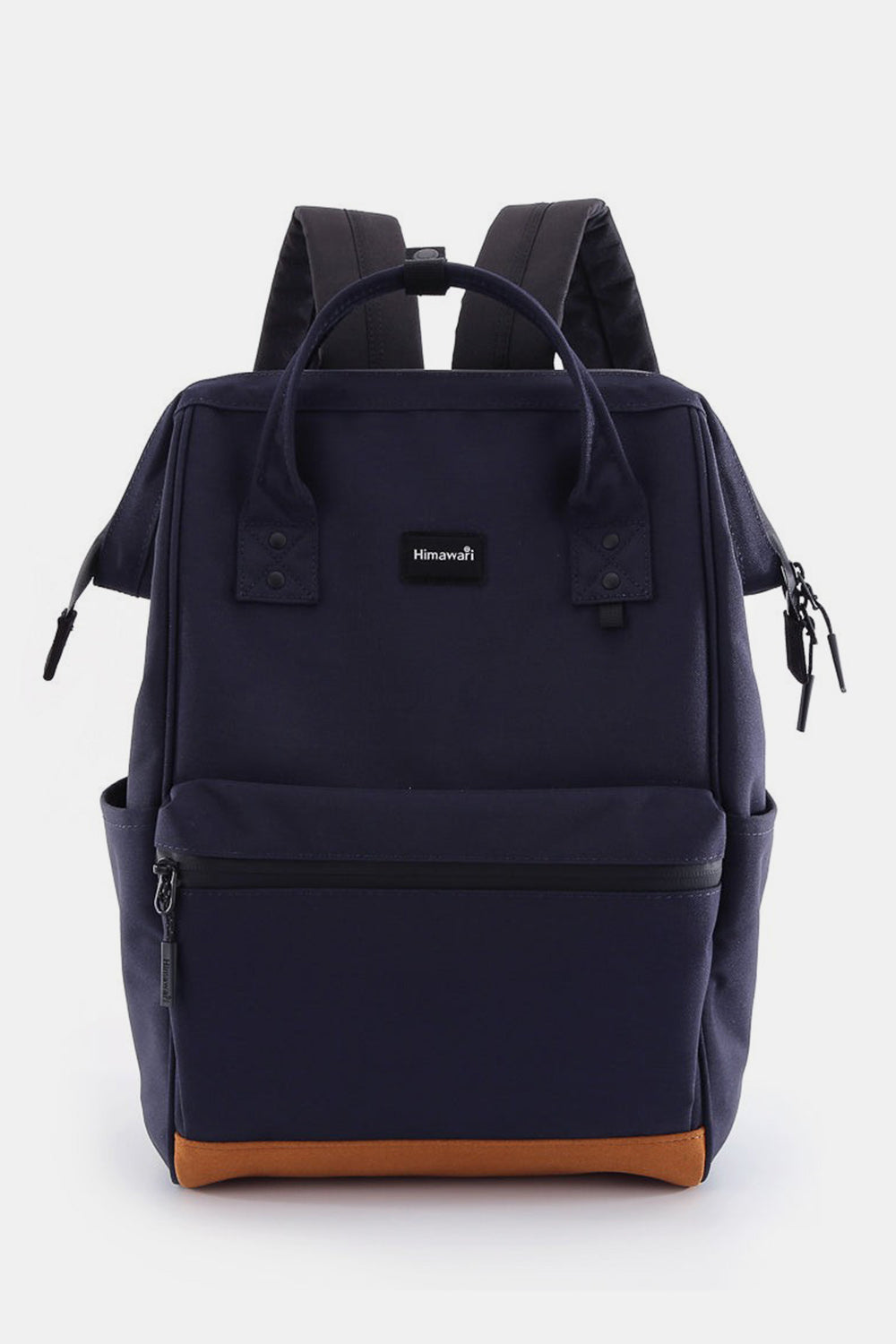 Waterproof Canvas Travel Backpack Bag with USB Port - Navy