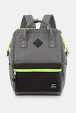 Contrast Waterproof Backpack Bag with Reinforced Edges - Gray