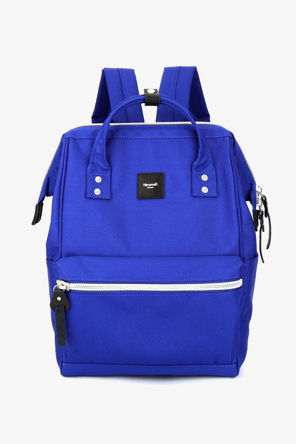 Water Resistant Canvas Backpack Bag with Side Pockets - Red