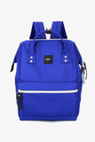 Water Resistant Canvas Backpack Bag with Side Pockets - Red
